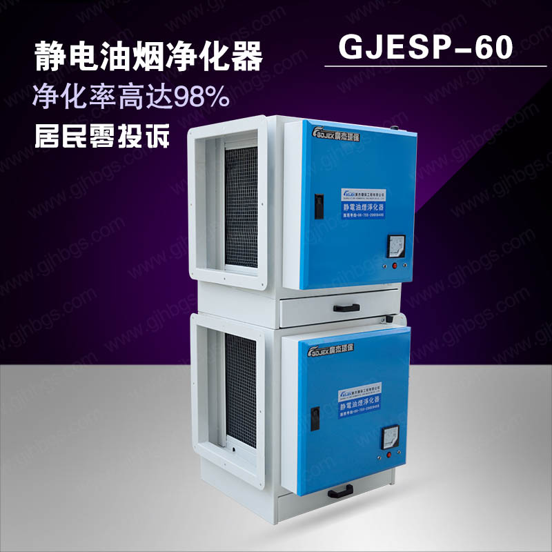 兩個(gè)單臺(tái)組合成的油煙凈化器